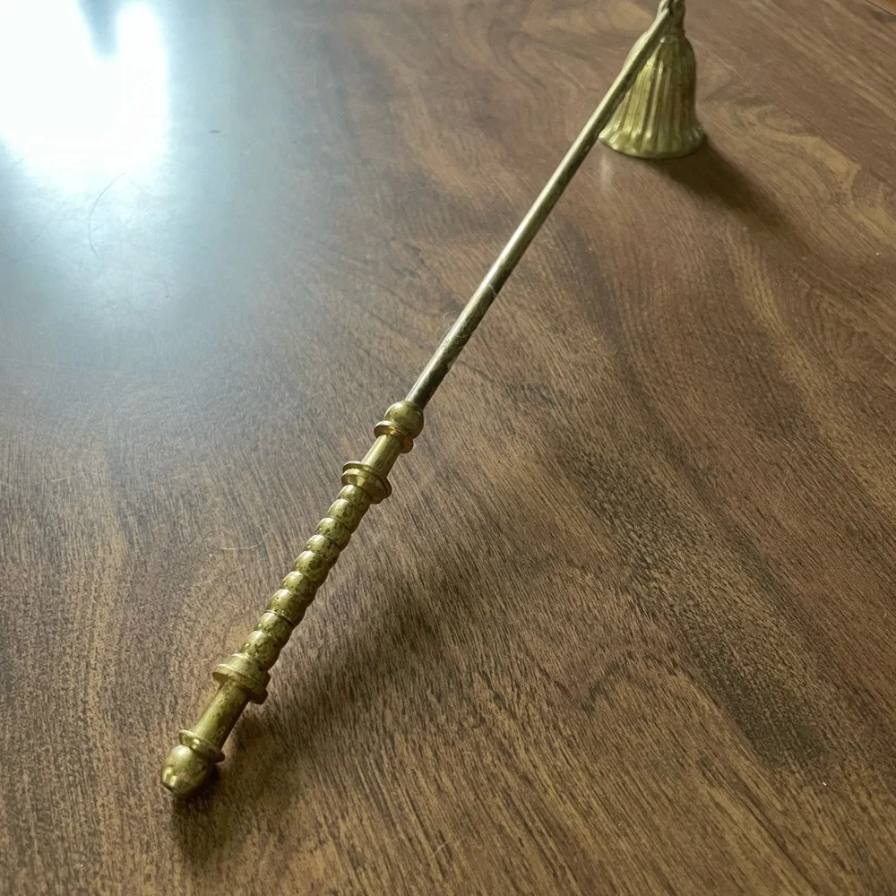 Vintage Brass Candle Snuffer with Shell Base - Home Accents
